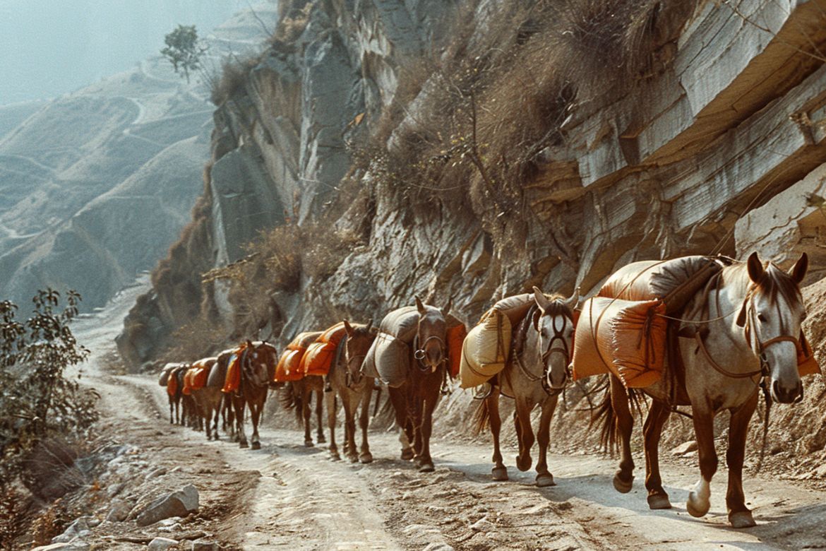 차마고도(茶马古道, Tea Horse Road)는 중국의 역사적인 교역로로, 특히 티벳과 중국 서남부 지역을 연결하는 중요한 경로였습니다.