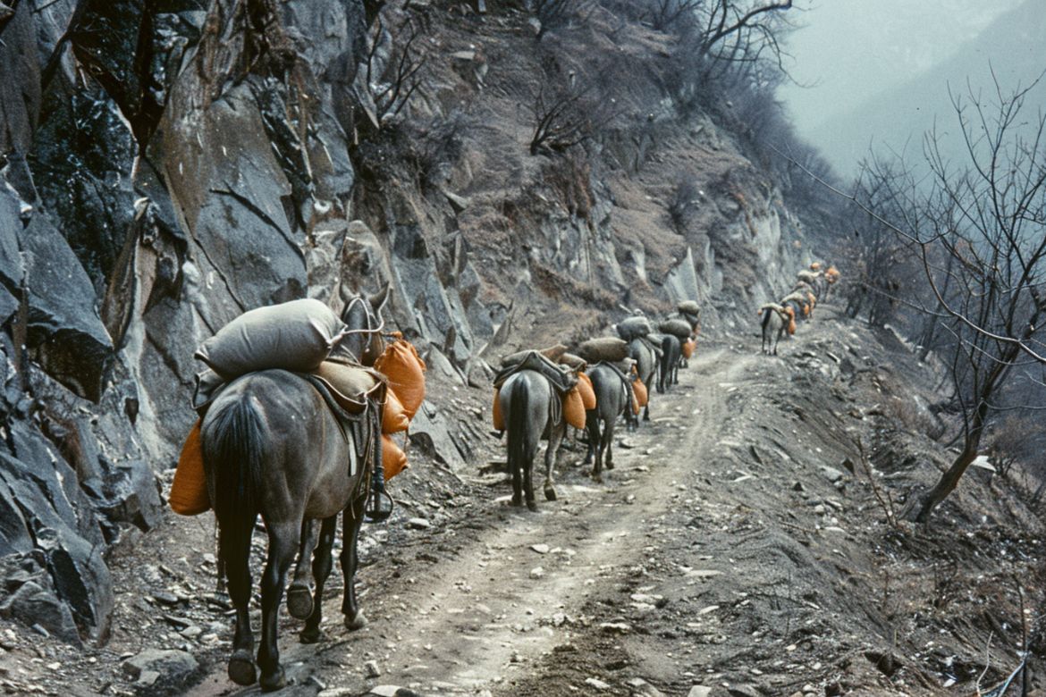 차마고도(茶马古道, Tea Horse Road)는 중국의 역사적인 교역로로, 특히 티벳과 중국 서남부 지역을 연결하는 중요한 경로였습니다.