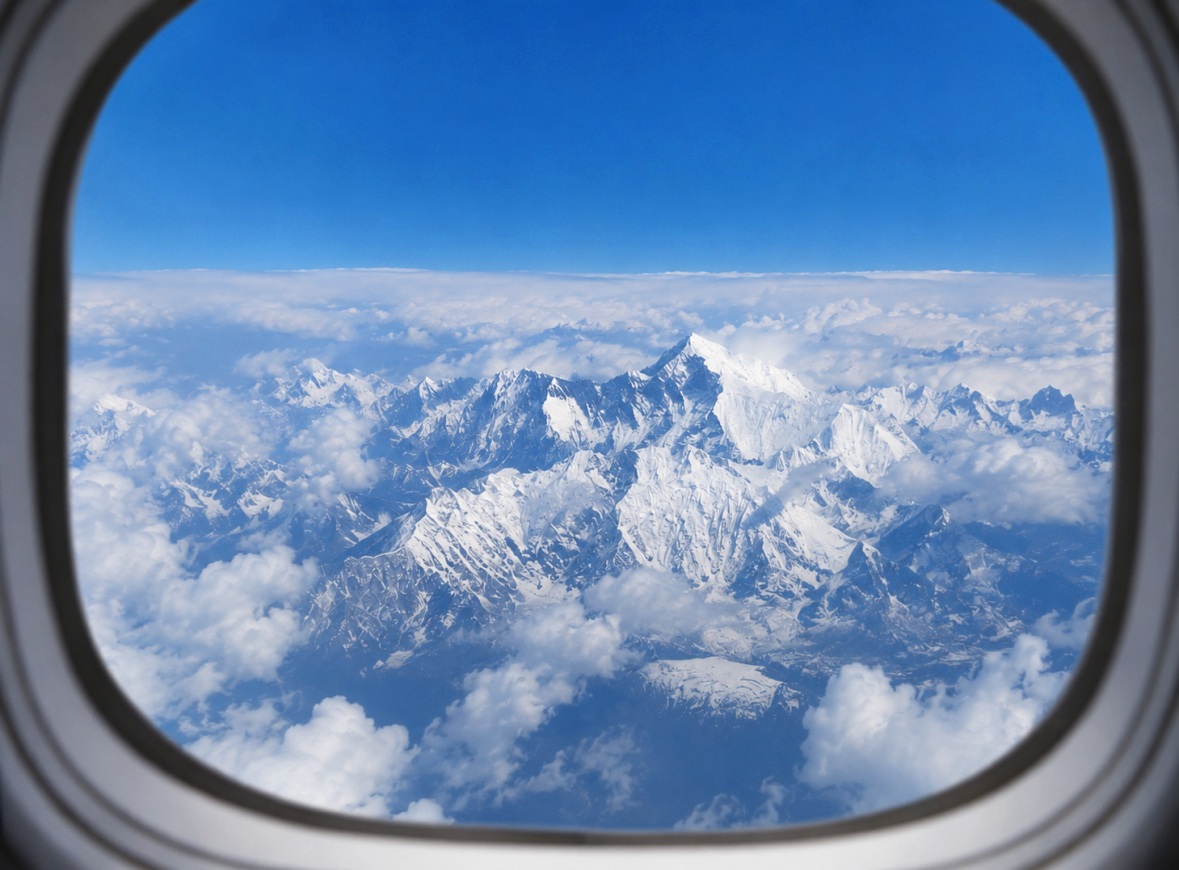 tibet snowy mountain view plane 티벳여행 전문 현지여행사