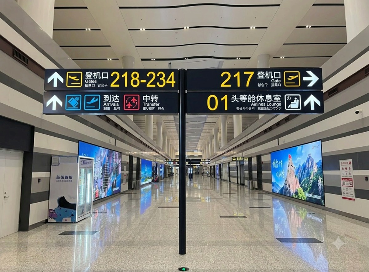 airport gate signs hallway 티벳여행 전문 현지여행사